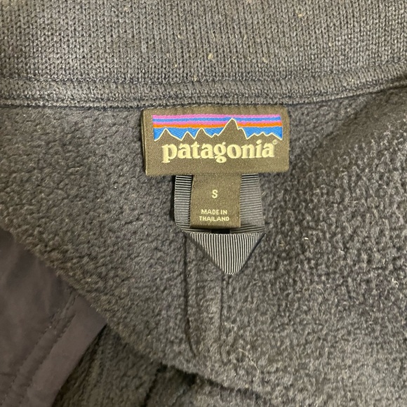 Patagonia Better Sweater Shirt Jacket Small Navy Blue Outdoors Stained - Picture 11 of 12